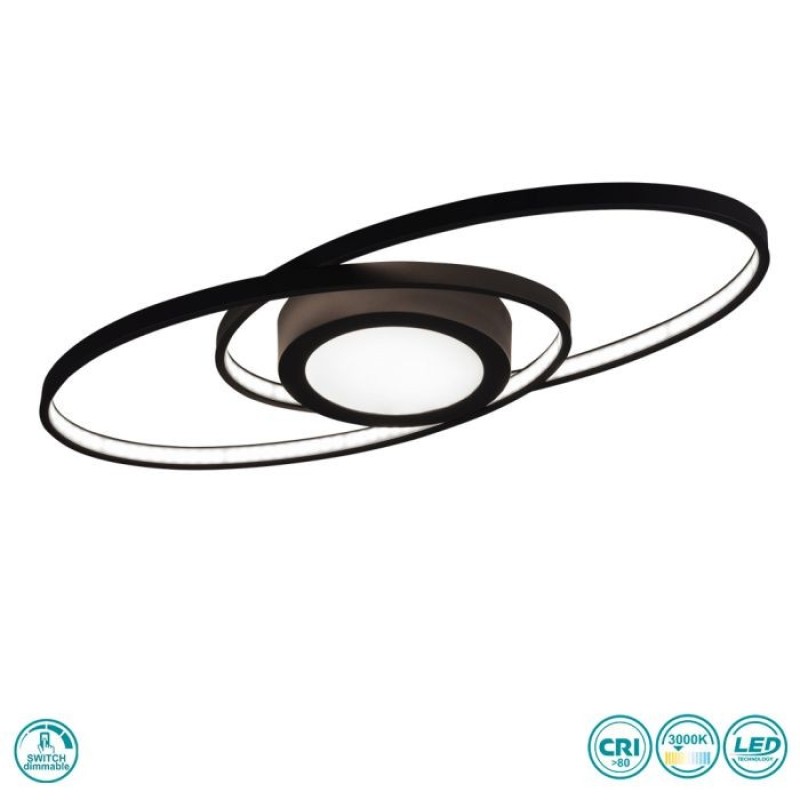 RL Lighting - Galaxy Φωτιστικό Οροφής LED Μαύρο Ματ (3000K) ΚΩΔ.-R62991142