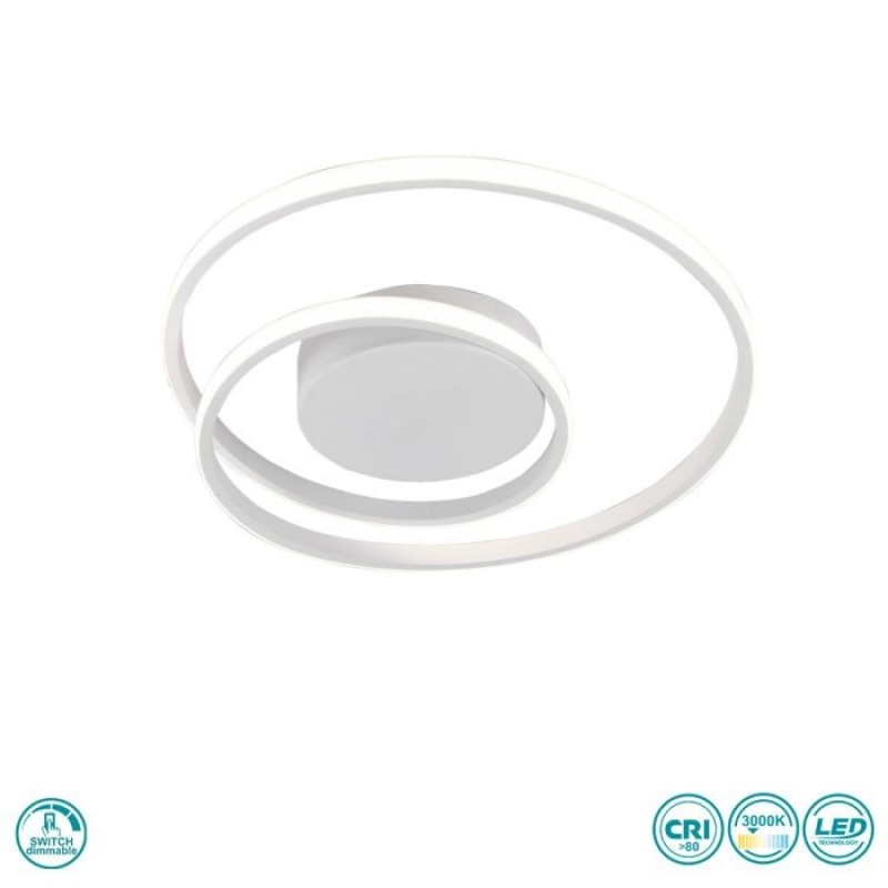 RL Lighting - Zibal Φωτιστικό Οροφής LED Λευκό Ματ (3000K) ΚΩΔ.-R62911131
