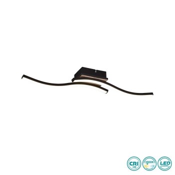 RL Lighting - Route Φωτιστικό Οροφής LED Μαύρο Ματ και Ξύλο MDF (3000K) ΚΩΔ.-R62472135