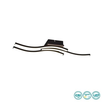 RL Lighting - Route Φωτιστικό Οροφής LED Μαύρο Ματ και Ξύλο MDF (3000K) ΚΩΔ.-R62473135