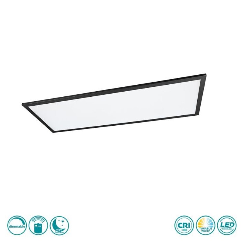 RL Lighting - Gamma Φωτιστικό Οροφής Panel LED Μαύρο Ματ (6500K) ΚΩΔ.-R62868032