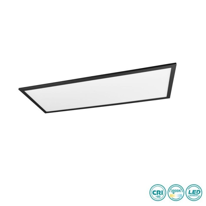 RL Lighting - Alpha Φωτιστικό Οροφής Panel LED Μαύρο Ματ (3000K) ΚΩΔ.-R62328032