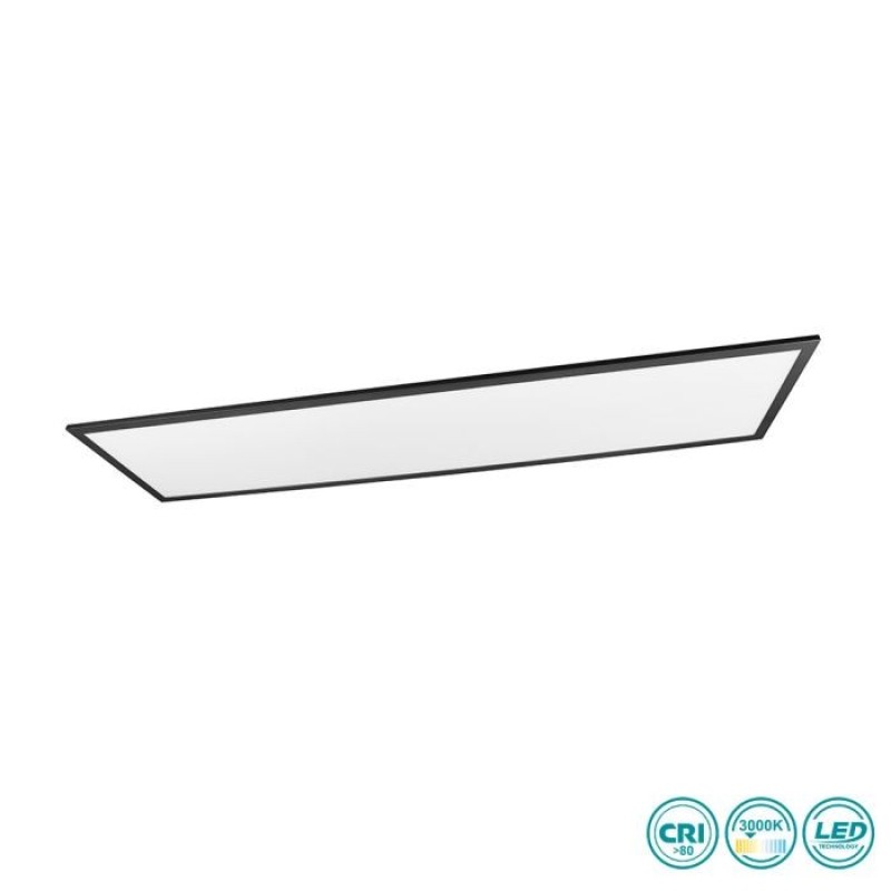 RL Lighting - Alpha Φωτιστικό Οροφής Panel LED Μαύρο Ματ (3000K) ΚΩΔ.-R62321232