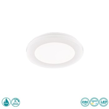 RL Lighting - Camillus Φωτιστικό Οροφής Στεγανό LED Λευκό (3000K) ΚΩΔ.-R62921001