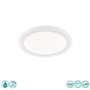 RL Lighting - Camillus Φωτιστικό Οροφής Στεγανό LED Λευκό (3000K) ΚΩΔ.-R62921501