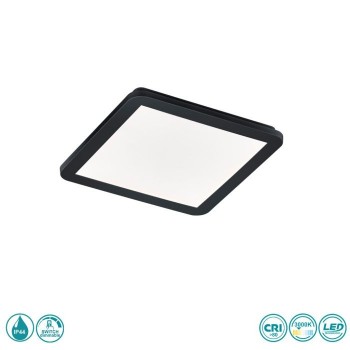 RL Lighting - Camillus Φωτιστικό Οροφής Στεγανό LED Μαύρο Ματ (3000K) ΚΩΔ.-R62931832