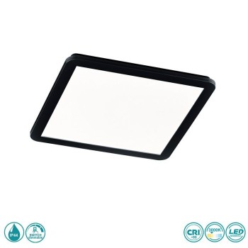 RL Lighting - Camillus Φωτιστικό Οροφής Στεγανό LED Μαύρο Ματ (3000K) ΚΩΔ.-R62932032
