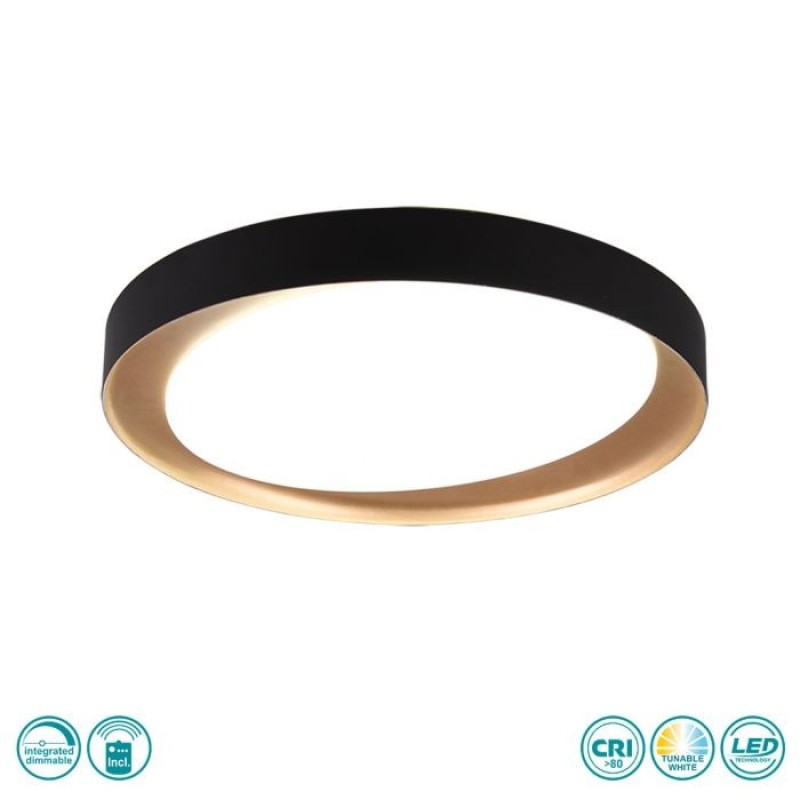 RL Lighting - Felis Φωτιστικό Οροφής LED (2700-6500K) Μαύρο ΚΩΔ.-R62712402