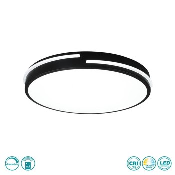 RL Lighting -Tacoma Φωτιστικό Οροφής LED 2700 - 6500K Μαύρο Ματ ΚΩΔ.-R62241132