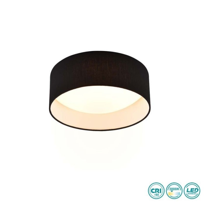RL Lighting - Locarno Φωτιστικό Οροφής LED 3000K Μαύρο ΚΩΔ.-R64191102