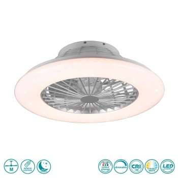 RL Lighting - Ανεμιστήρας Οροφής Stralsund LED 3000 - 6500K Γκρι ΚΩΔ.-R62522987