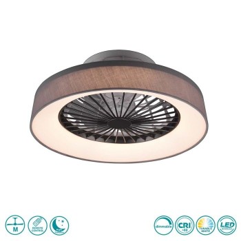 RL Lighting - Ανεμιστήρας Οροφής Farsund LED 3000 - 6500K Γκρι ΚΩΔ.-R62662111
