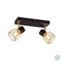 RL Lighting - Ardon Φωτιστικό Οροφής Σποτ 2xE14 Μαύρο με Χρυσό ΚΩΔ.-R81382080