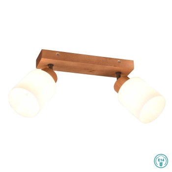 RL Lighting - Assam Φωτιστικό Οροφής 2xE14 Φυσικό Ξύλο ΚΩΔ.-R81112030
