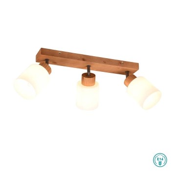 RL Lighting - Assam Φωτιστικό Οροφής 3xE14 Φυσικό Ξύλο ΚΩΔ.-R81113030