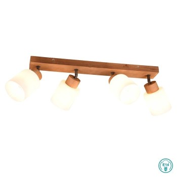 RL Lighting - Assam Φωτιστικό Οροφής 4xE14 Φυσικό Ξύλο ΚΩΔ.-R81114030