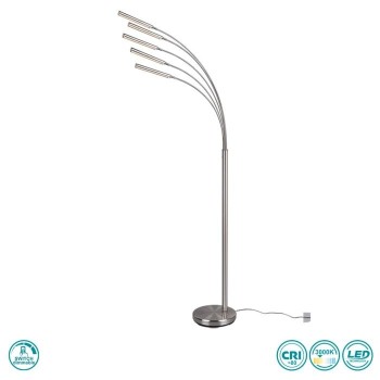 RL Lighting - Reed Φωτιστικό Δαπέδου LED 3000K Νίκελ Ματ ΚΩΔ.-R41031507