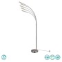 RL Lighting - Reed Φωτιστικό Δαπέδου LED 3000K Νίκελ Ματ ΚΩΔ.-R41031507