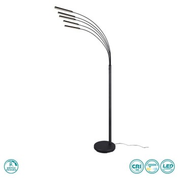 RL Lighting - Reed Φωτιστικό Δαπέδου LED 3000K Μαύρο Ματ ΚΩΔ.-R41031532