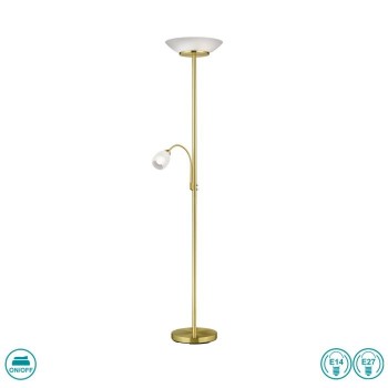RL Lighting - Gerry Φωτιστικό Δαπέδου 2xE27 &1xE14 Χρυσό Ματ ΚΩΔ.-R40063108