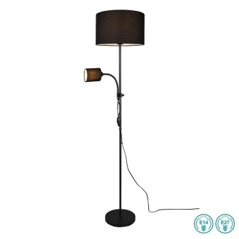 RL Lighting - Owen Φωτιστικό Δαπέδου 1xE27 & 1xE14 Μαύρο ΚΩΔ.-R40192002