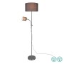 RL Lighting - Owen Φωτιστικό Δαπέδου 1xE27 & 1xE14 Νίκελ Ματ ΚΩΔ.-R40192007
