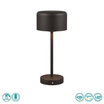 RL Lighting - Jeff Φωτιστικό Επιτραπέζιο Επαναφορτιζόμενο LED Μαύρο Ματ ΚΩΔ.-R59151132