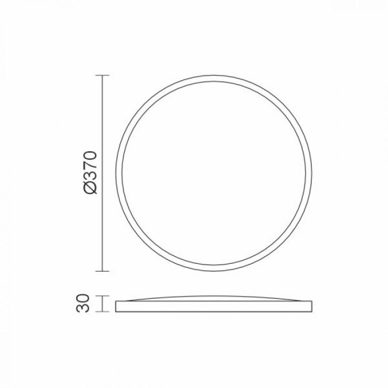 Spotlight - ΠΛΑΦΟΝΙΕΡΑ ΟΡΟΦΗΣ LED 36W 4000Κ ΜΑΥΡΗ ΣΤΡΟΓΓΥΛΗ ΣΤΕΓΑΝΗ