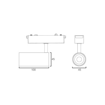 Sunlight - Orient-10SP Σποτ Φωτιστικό Μαγνητικής Ράγας 48V σε Λευκό Χρώμα